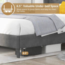 Full/Queen Size Upholstered Platform Bed Frame with Button Tufted Headboard by LJGDeals