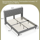 Full/Queen Size Upholstered Platform Bed with Button Tufted Headboard by LJGDeals