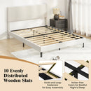 Twin/Full/Queen Size Velvet Bed Frame Upholstered Platform Bed with Chevron Headboard Beige by LJGDeals
