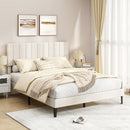 Full Size Velvet Upholstered Platform Bed Frame
