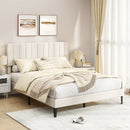 Full Size Velvet Upholstered Platform Bed Frame by LJGDeals