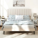 Full Size Velvet Upholstered Platform Bed Frame by LJGDeals