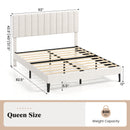 Full Size Velvet Upholstered Platform Bed Frame