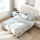 Full Size Velvet Upholstered Platform Bed Frame