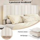 Full Size Velvet Upholstered Platform Bed Frame by LJGDeals