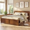 Twin Size Wooden Platform Bed Frame with Headboard by DirectDeals