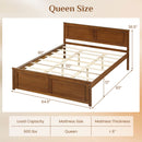 Twin Size Wooden Platform Bed Frame with Headboard by DirectDeals