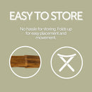 Winchester Teak Shower and Bath Folding Stool with Horizontal Slats