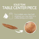 Viking Boat Natural Teak Table Centerpiece by NORDICTEAK.COM