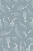 Quill Whispers Wallpaper – Slate Blue