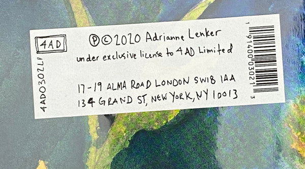Adrianne Lenker - Songs And Instrumentals 2X Vinyl LP Record