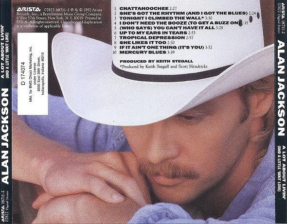 Alan Jackson – A Lot About Livin' (And A Little 'Bout Love) CD *Used 1992 Club Edition Release*