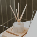 Salt and Sea White Translucent Tinted Glass Jar Reed Diffuser by Sweet Water Decor