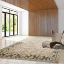 9'x12' Hand Knotted Oushak 100% Wool Transitional Oriental Area Rug Gray, Moss Color