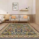 8' 2''x10' 2'' Hand Knotted LoomBloom Muted Turkish Oushak 100% Wool Transitional Oriental Area Rug Grayish Blue, Lime Color