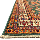 Super Kazak (4'x9' Runner) green/ivory