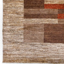 Contemporary Block Gabbeh (7'10"x10'02") multicolor/camel