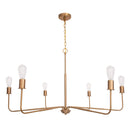 Radiant 6-Light Industrial Traditional Dimmable Chandelier