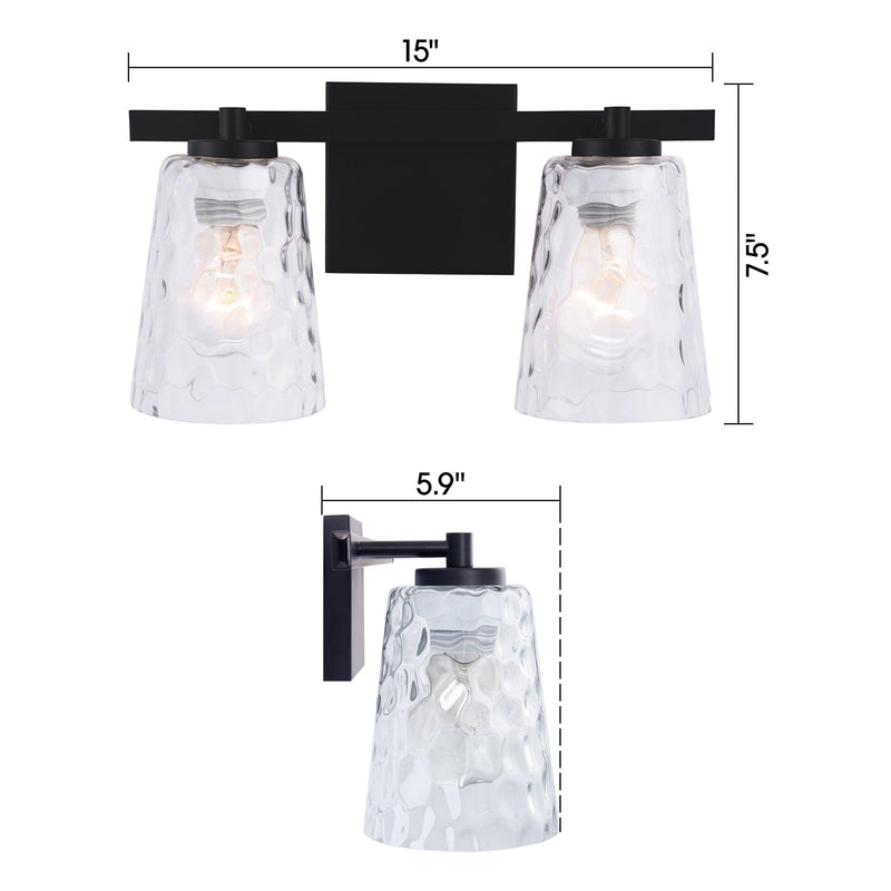 Radiance Modern 2-Light Dimmable Vanity Light