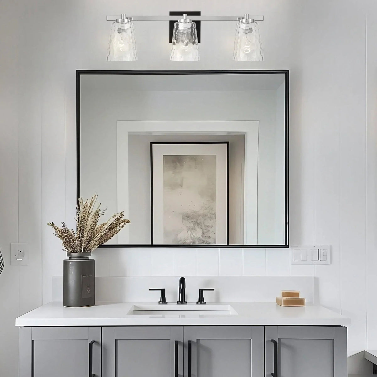 Radiance Modern 3-Light Dimmable Vanity Light, photo 5 of 20
