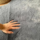 Anthracite Rabbit Plush Rug