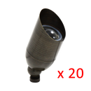 RAL8101S x20 Package Brass Accent Light Low Voltage LED Outdoor Landscape Spotlight [FINAL SALE]