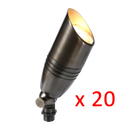 RAL8102 x20 Package Brass Bullet Accent Light Low Voltage LED Outdoor Landscape Spotlight [FINAL SALE]