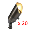 RAL8105 x20 Package Brass Bullet Accent Light Low Voltage LED Outdoor Landscape Spotlight [FINAL SALE]