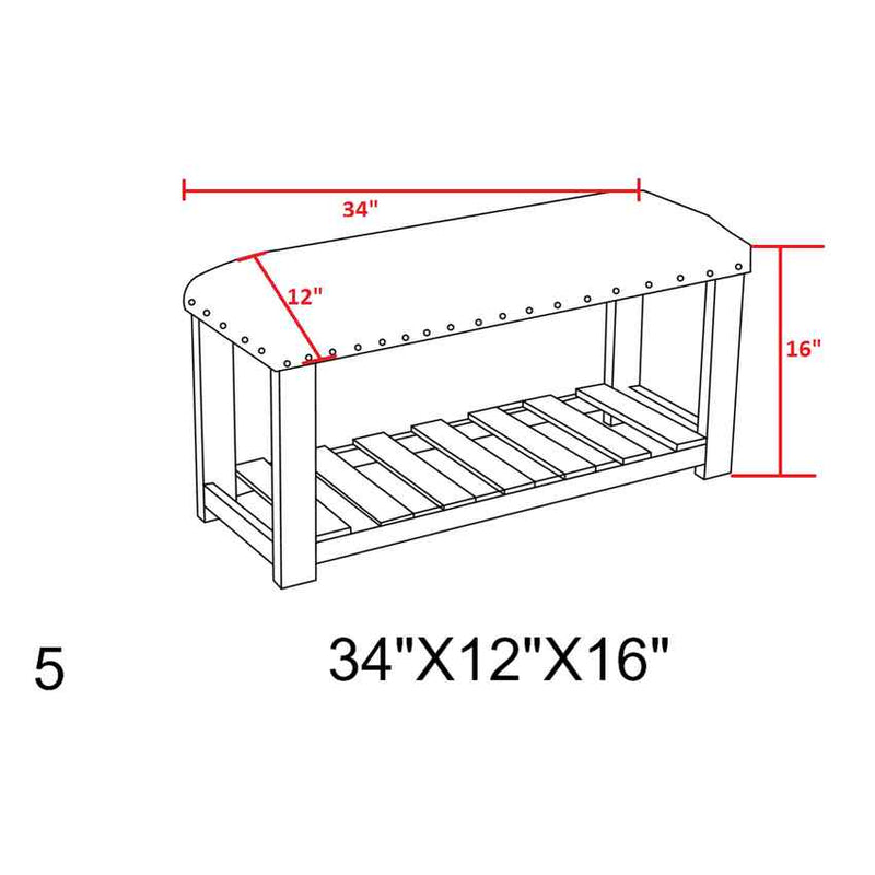 Lengau Medium Gray Bench