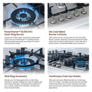 Rangaire 34" Gas Cooktop 5 Burners Stainless Steel RCG341S