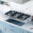 Rangaire 34" Gas Cooktop 5 Burners Stainless Steel RCG341S