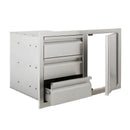 RCS Valiant 33 Inch Stainless Steel Triple Drawer & Door Combo - VDC2SC
