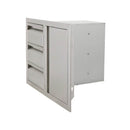RCS Valiant 33 Inch Stainless Steel Triple Drawer & Door Combo - VDC2SC