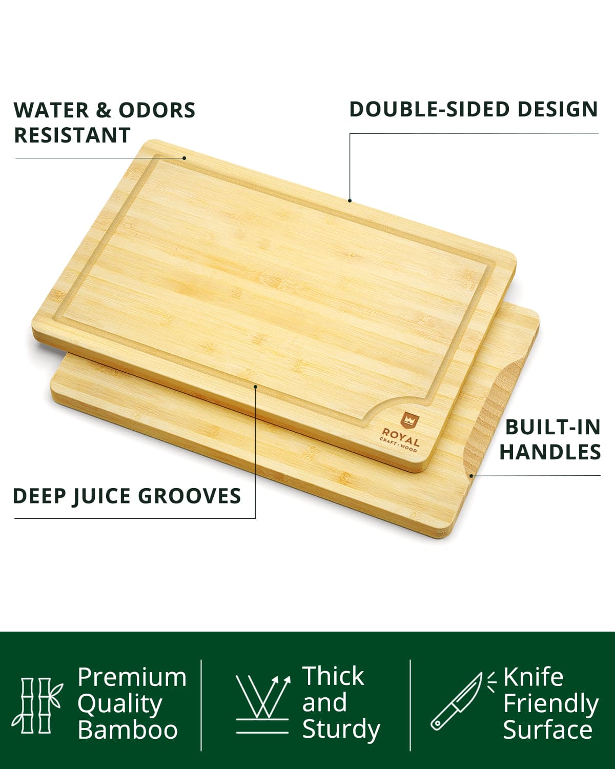 Cutting Board XL, 18”x12”, dimensions drawing