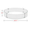 Black Aluminum Fire Table Set with Four Deep Seating Loveseats