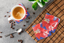 Foam Coasters Set of 4 Cup Coasters for Indoor Outdoor, Tabletop Protection, Anti Slip, Mouse pad Material