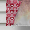White Boxer Cooper Hearts and Love House Flag 28x40 Porch Sleeve Pole Decorative Outside Yard Banner Artwork Wall Hanging, Polyester