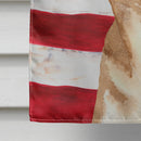 USA American Flag with Chihuahua House Flag 28x40 Porch Sleeve Pole Decorative Outside Yard Banner Artwork Wall Hanging, Polyester