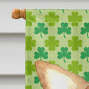 Chihuahua St Patrick's Day House Flag 28x40 Porch Sleeve Pole Decorative Outside Yard Banner Artwork Wall Hanging, Polyester