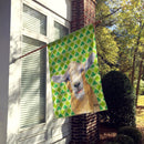Goat St Patrick's Day House Flag 28x40 Porch Sleeve Pole Decorative Outside Yard Banner Artwork Wall Hanging, Polyester