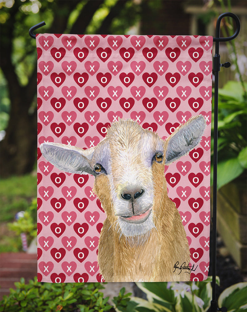 Hearts and Love Goat Garden Flag – Decorative Outdoor Yard Flag RDR3026GF