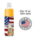 Goat Slim Can Hugger , Insulated Foam Hugger for 12 oz Slim Cans, Beer Bottles & Water Bottles, Printed in USA