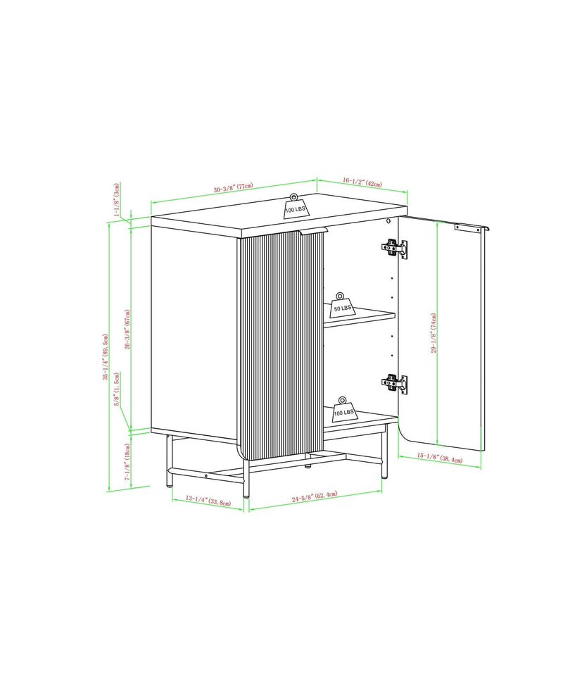 Reema Scandinavian Accent Cabinet