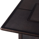 Aluminum 42-in Square Propane Fire Table with Beads, Covers and Lid