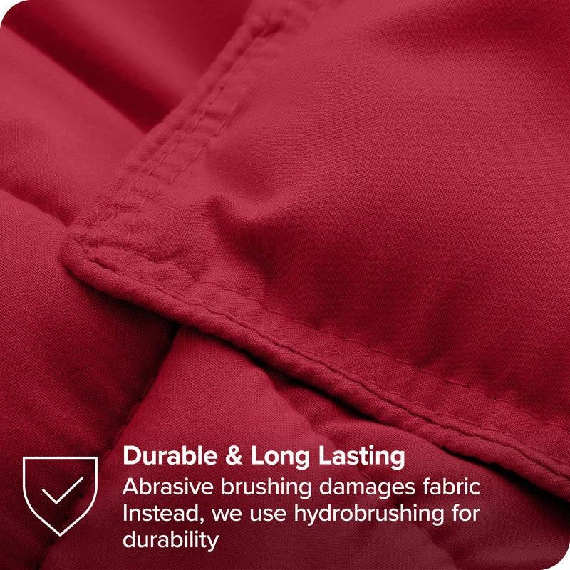 King/Cal King Size All Season Super Soft Down Alternative Comforter Set Red, photo 5 of 5