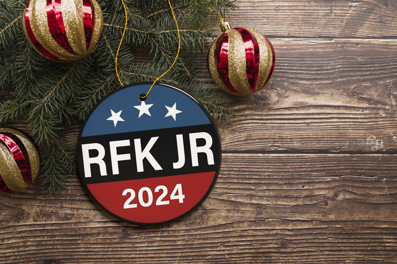 RFK JR for President 2024 in Black Ornament, Robert Kennedy