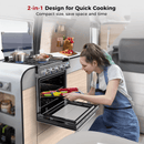 Camplux RV Stove Gas Range Oven w/ 3 Burners Cooktop 21 Inches CLASSIC