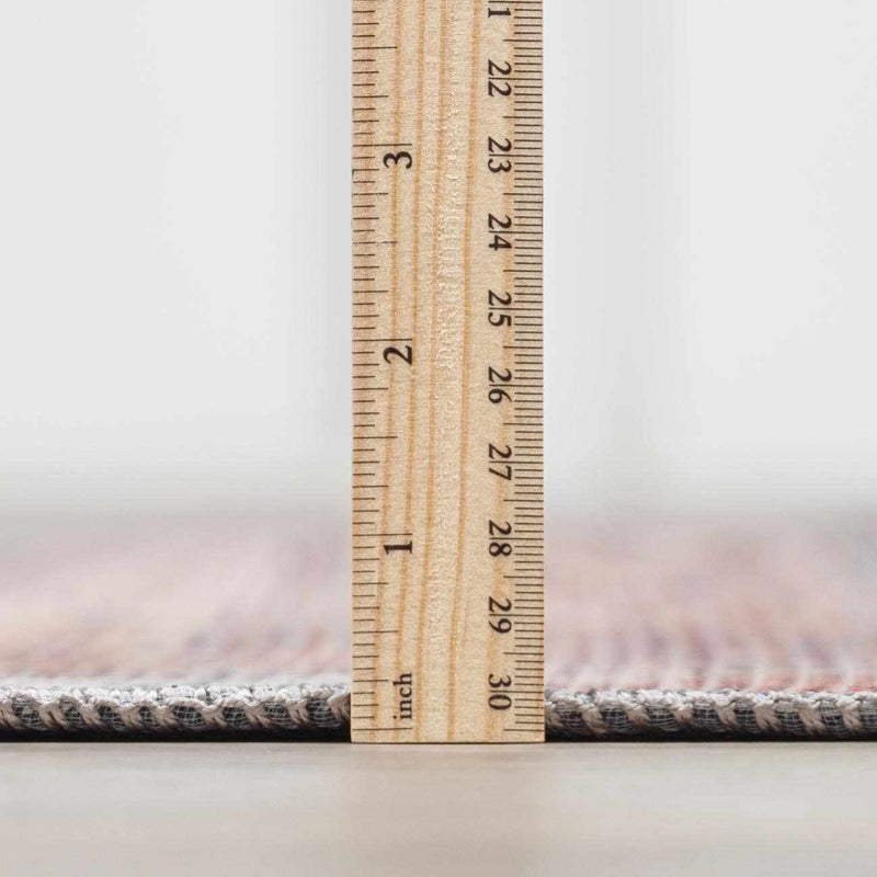 Baltinglass Rust & Blue Washable Area Rug - Clearance