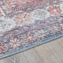 Baltinglass Rust & Blue Washable Area Rug - Clearance