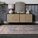 Baltinglass Rust & Blue Washable Area Rug - Clearance